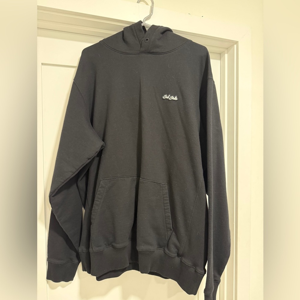 Bad Birdie Heavyweight Black Pullover Hoodie with Script Chest Logo